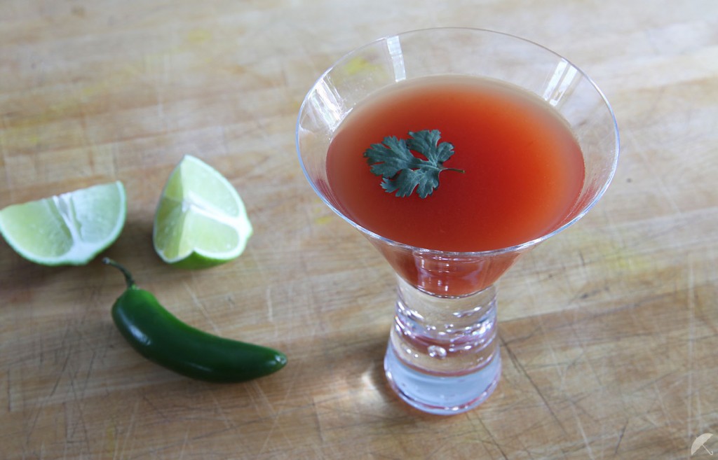 marytinis with infused cilantro & jalapeño vodka david the tornado